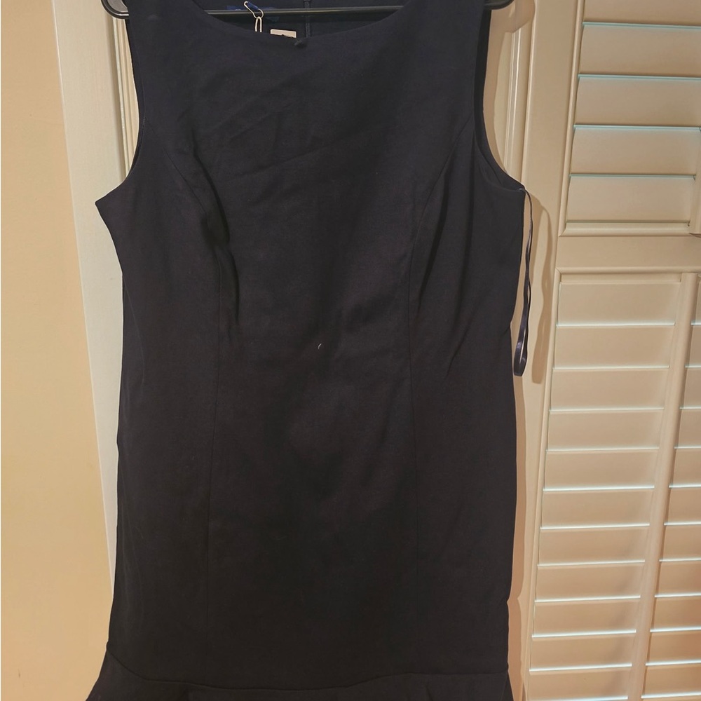 Talbots Black Sleeveless Midi Dress